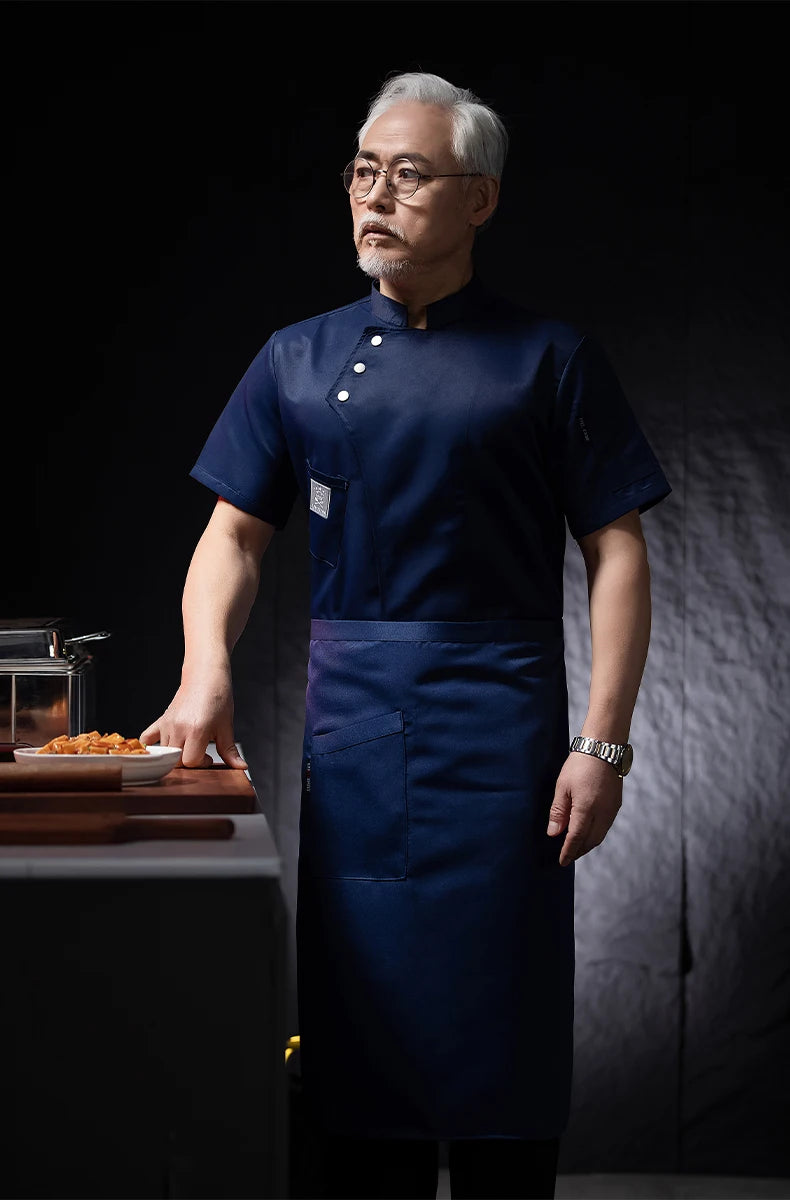 Catering Cooking White Shirt Restaurant Kitchen Chef T-shirt Baker Work Uniform Waiter Hotel Clothes Cook Jacket Cafe Overalls