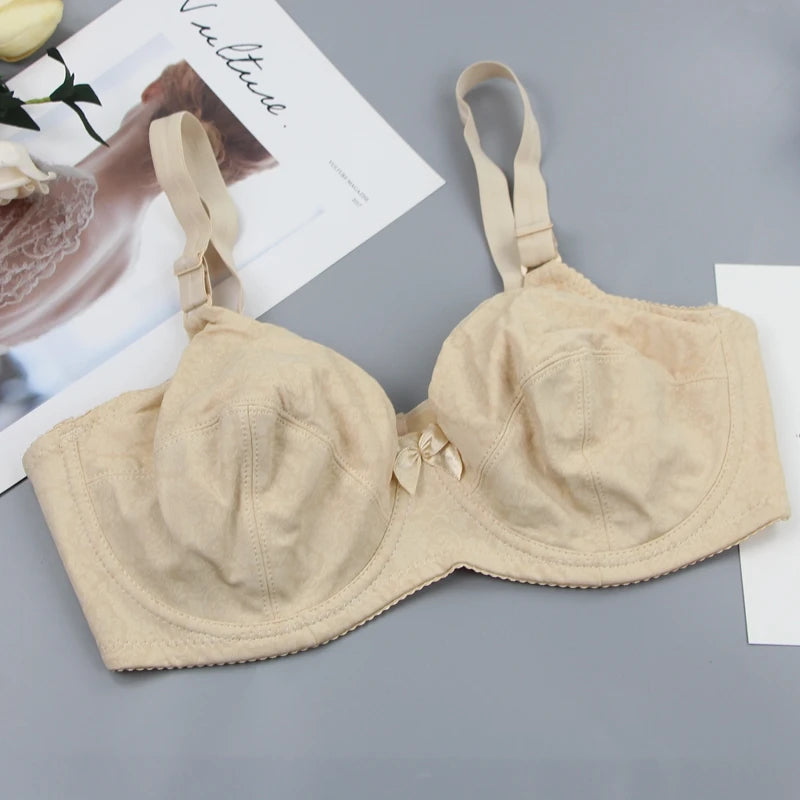 2024 Ny DEF-Cup BH Ultratunn Stickad Underkläder för Kvinnor Plus Size Lingerie