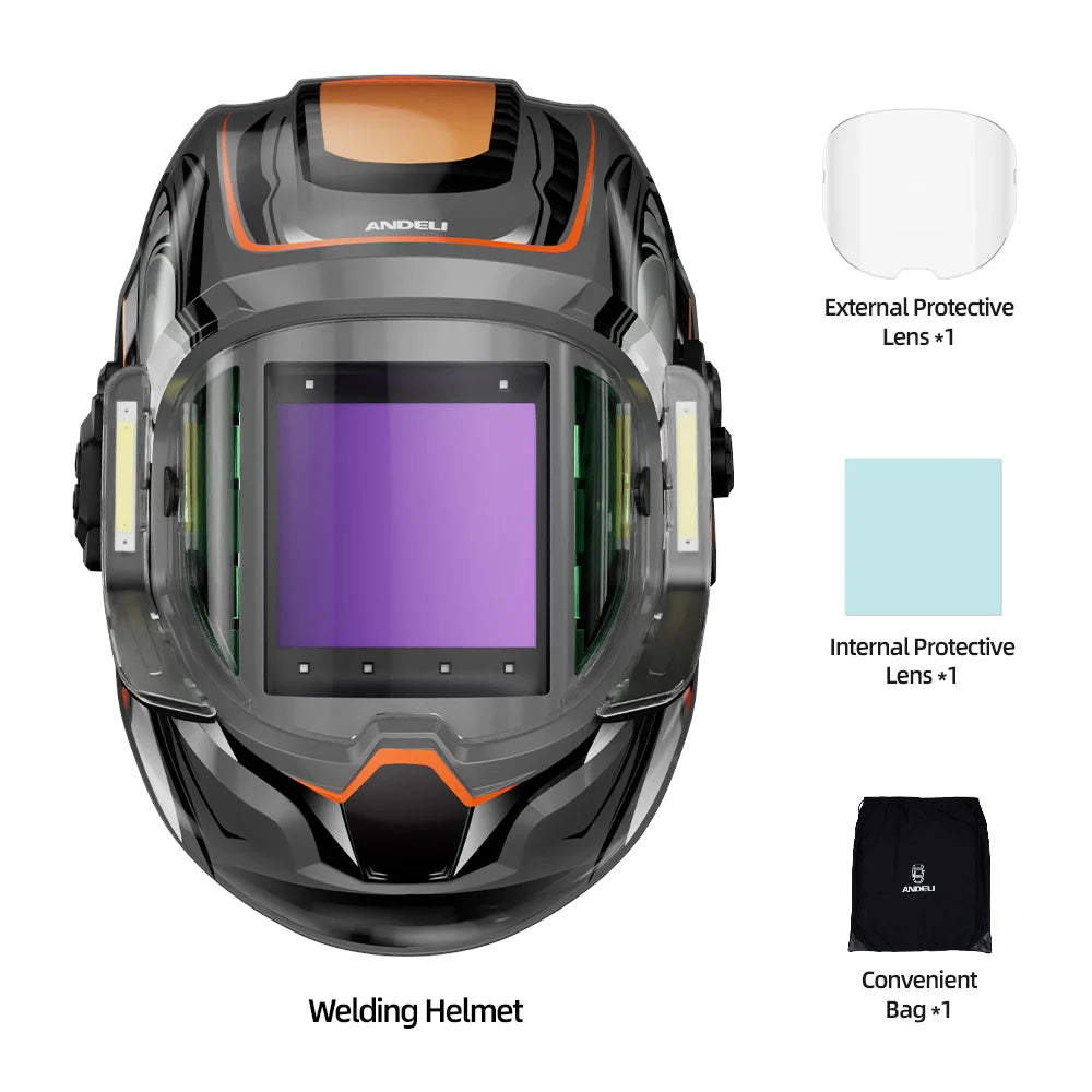 ANDELI automatisk svetsmask med true color och stort synfält