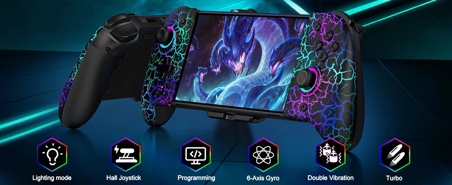 BEBONCOOL JC200 Switch Controller For Nintendo Switch/Switch OLED Joystick Gamepad Built-in 6-Axis Gyro Design Handheld Grip