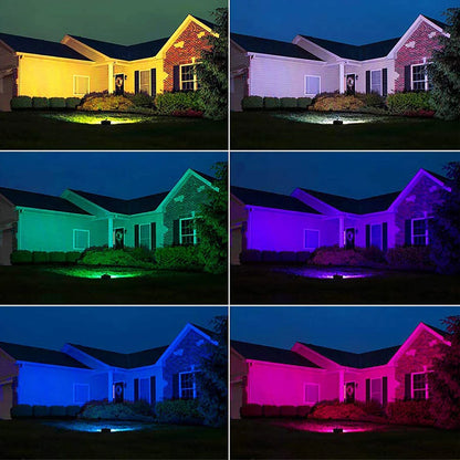 RGB LED Projektor Strålkastare IP68 – 20W/30W/50W/100W/200W, Svart/Vit, AC110V & AC220V, Fjärrkontroll