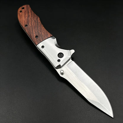 TOP Quality Folding Pocket Knife 420 Steel+walnut Wood Handle 5Cr13Mov Blade Portable Outdoor EDC Hunting Utility Knife