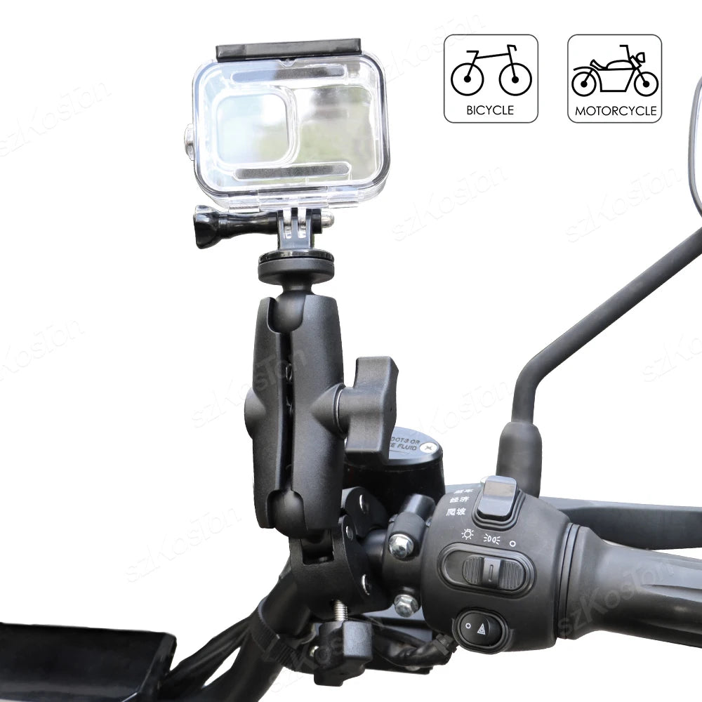 For Insta 360 X5 X4 X3 GO 3S Motorcycle Bicycle Clip Bracket for GoPro 13 12 11 DJI Action 6 Bike Selfie Stick Camera Accessory