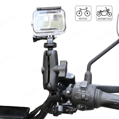For Insta 360 X5 X4 X3 GO 3S Motorcycle Bicycle Clip Bracket for GoPro 13 12 11 DJI Action 6 Bike Selfie Stick Camera Accessory