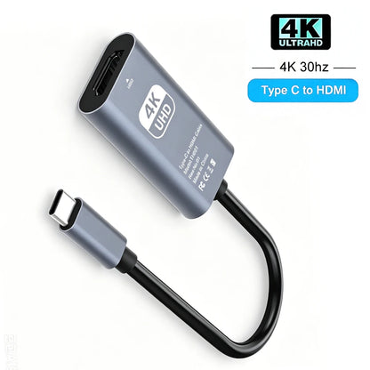 KEBIDU 8K 4K 60Hz 30Hz USB C to HDMI Cable Type C HDTV Converter Adapter Cable For MacBook Smartphones PC Laptop