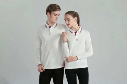 Långärmad Polo-shirt med Eget Tryck eller Logotyp – Unisex S–4XL (Asian)