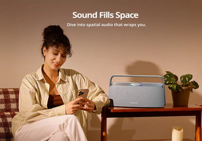 Tronsmart Fiitune X30 Speaker Blue Tooth Wireless Speaker Hi-Res Audio 80W Ipx6 App Control Portable Speaker with Handle for Home