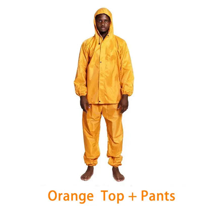Waterproof One-Piece Overalls With Hood Oil-Resistant Work Safety Clothing Coverall For Sparying Painting Factory Clothes