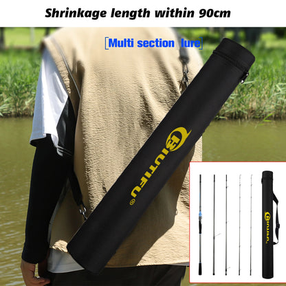 BIUTIFU Casting Spinning Lure Fishing Rods 1.68m 1.98m 2.1m 2.28m 2.4m 2.7m 3.0m 3.3m 2 Tips Baitcasting 3-80g Ultralight Fast Carbon Pole with Rod Tube Backpack For Seabass Bass Trout Pike