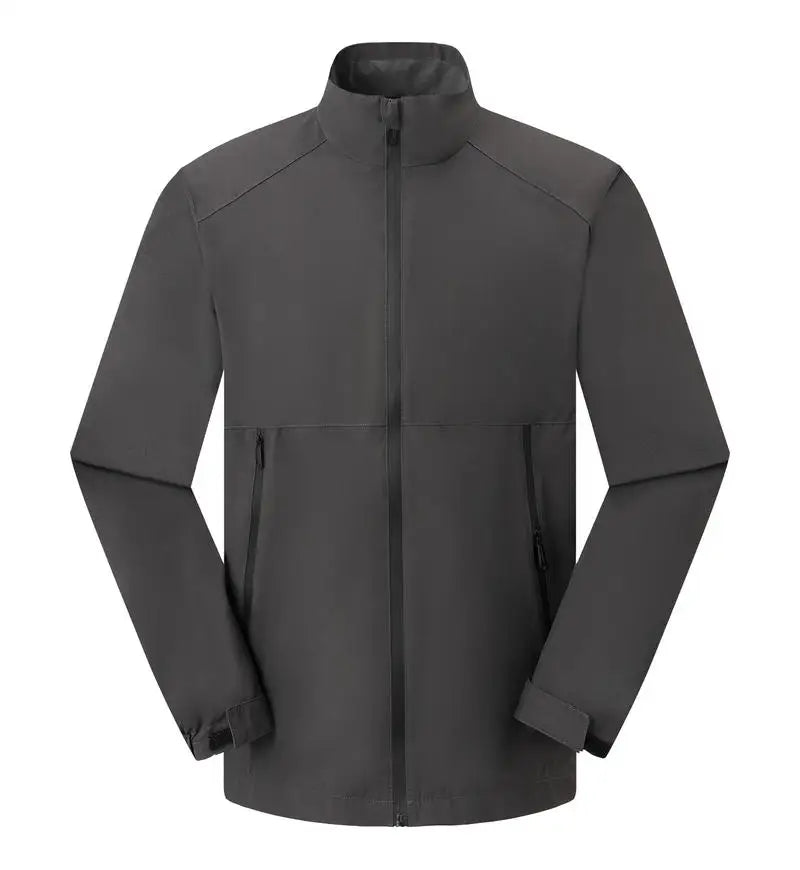 Outdoor Camping Waterproof And Windproof Stand Collar Jacket Custom Printed Embroidery Company Logo Outdoor Fishing Jacket 4xl
