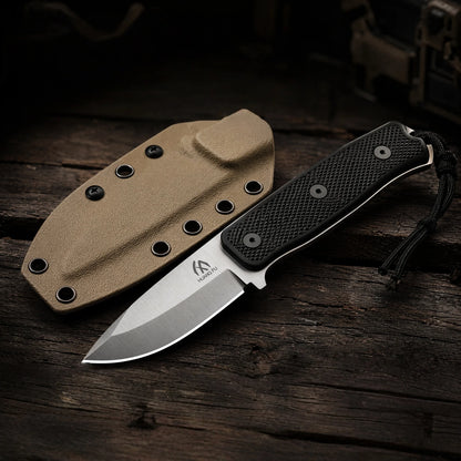 High-Quality Steel Outdoor Knife, Lightweight and Easy to Store, Portable Multi-Purpose Knife for Hiking, Camping, Gardening, an