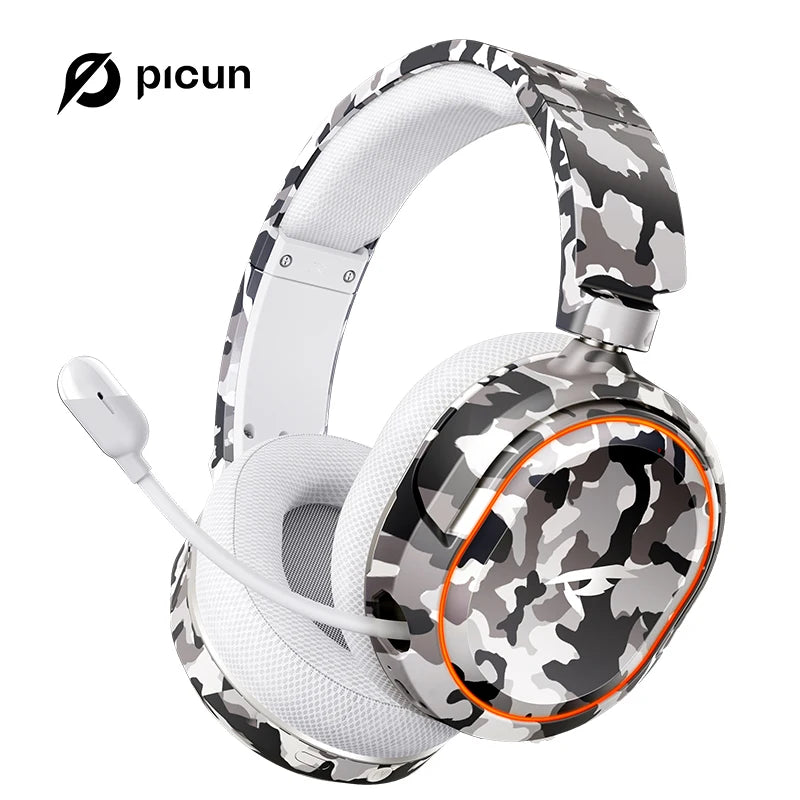 Picun G2 Trådlöst Gaming Headset – Bluetooth 2.4GHz 7.1 Surround 5ms ENC 100h 1000mAh AAC CE/FCC/RoHS PS4 PS5 PC Switch