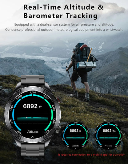 2026New Men's Outdoor Sports Smartwatch GPSTrack 1000mAh Battery Heart Rate Monitor 100+Sport Mode IP67 Waterproof Smart Watches