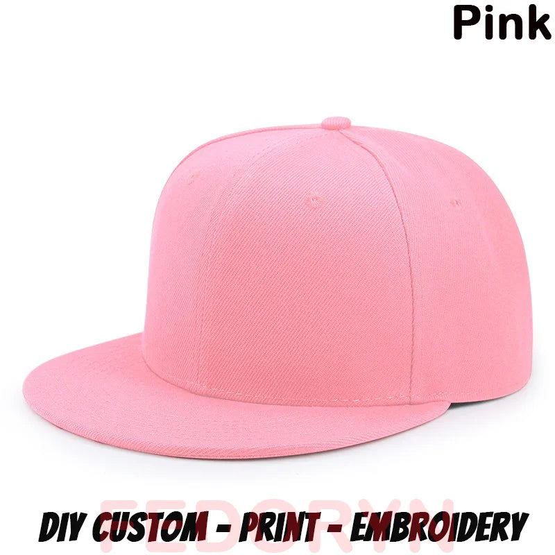 FEDORYN Snapback Keps Splice-Färger Hip Hop – 40 Färger Akryl/Polyester Justerbar Unisex Anpassad Brodyr Tryck Grossist Dropshipping
