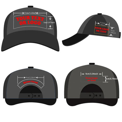 EMROJENTIA Custom Embroidered Caps and Hats - Personalized Logo or Text- - Ideal for Business, Events, and Gifts