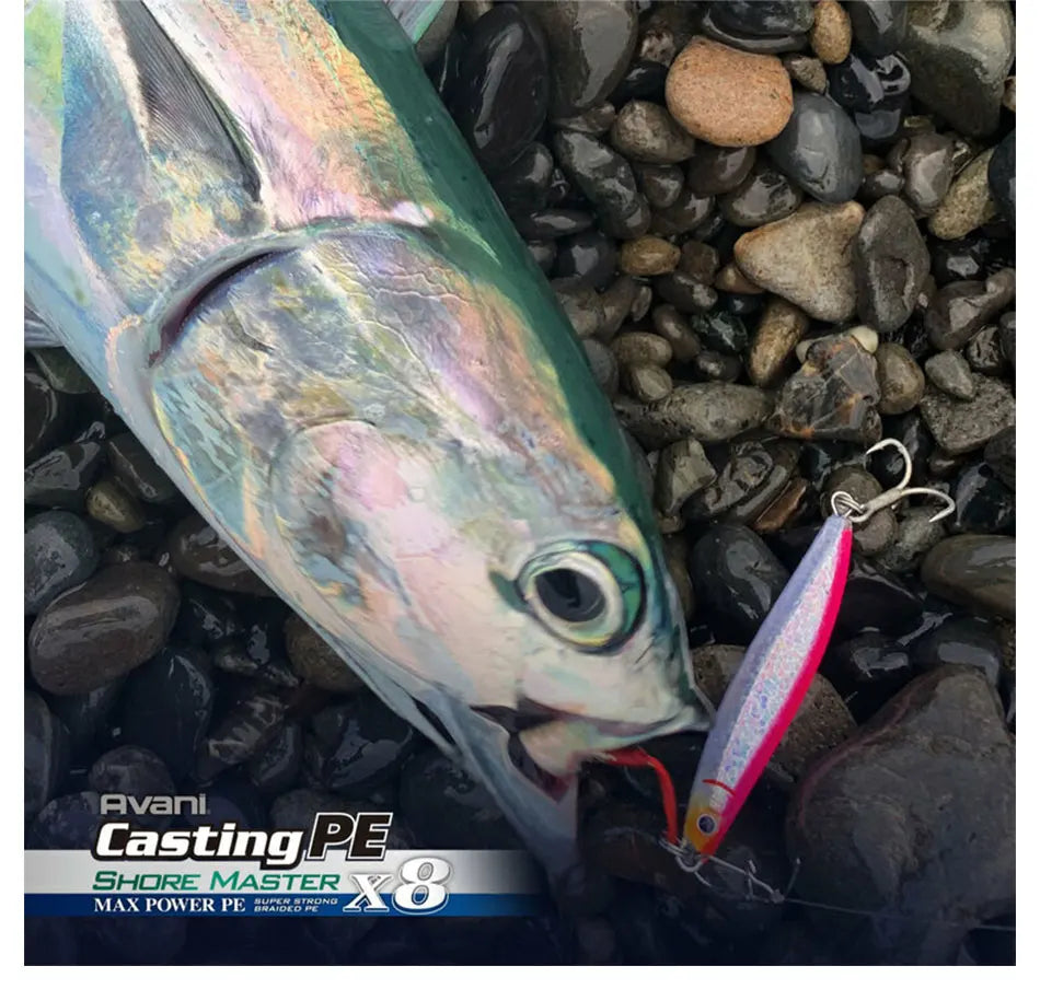Varivas Avani Casting PE Max Power X8 Braided Fishing Line - Length:300m/330yds,Size:20-78LB Japan 8 Strand PE Braid Line