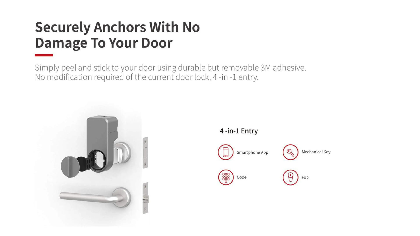 CDOK A1Pro Tuya Bluetooth Smart Lock Is Installed on the Traditional Door Lock Manual Knob to Achieve Smart Unlocking