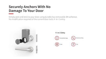 CDOK A1Pro Tuya Bluetooth Smart Lock Is Installed on the Traditional Door Lock Manual Knob to Achieve Smart Unlocking