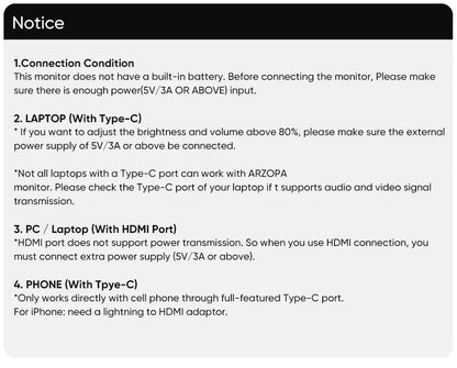 ARZOPA A1M Portabel Skärm 17,3" 1080P IPS – 100% sRGB HDR10 60Hz Inbyggt Stativ Dubbla Högtalare Aluminium USB-C HDMI