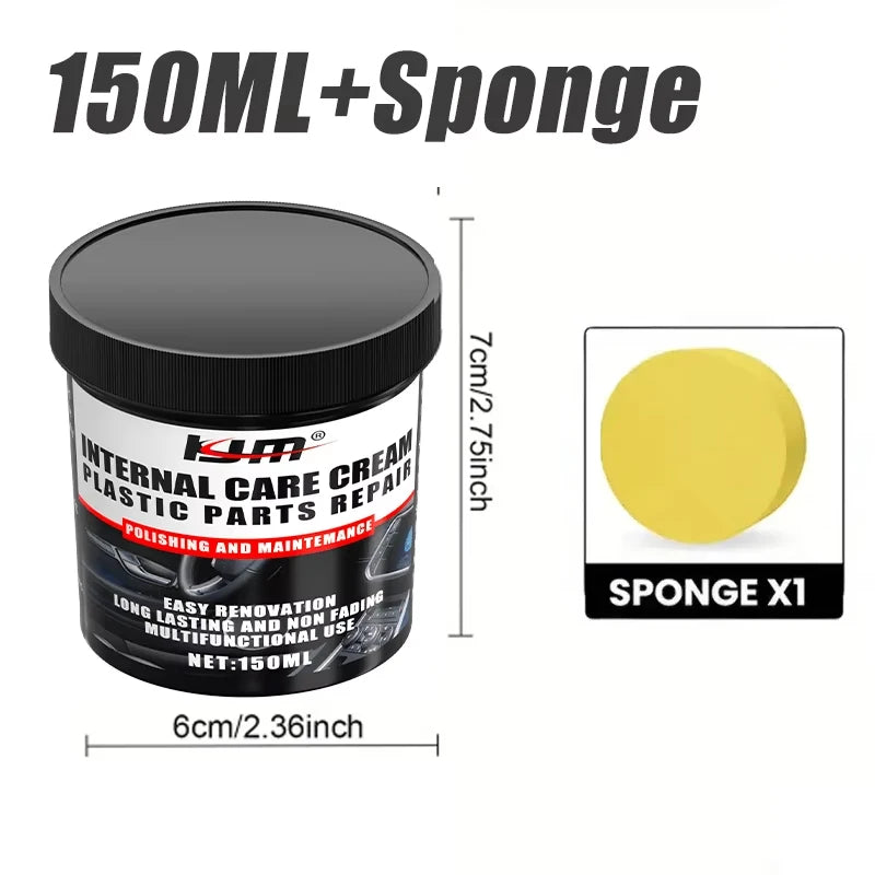 NEW Car Bumper Repair Paste - Restores Artificial Leather with Plastic, Enhances Black Effect, Car Polishing with Refurb Coating
