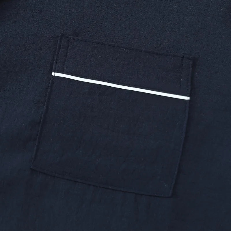 Herr Pyjamas Set Lyx Oversized – Långärmad Enfargad Mjuk Plus Size Höst 2026, 10 Färger L–5XL