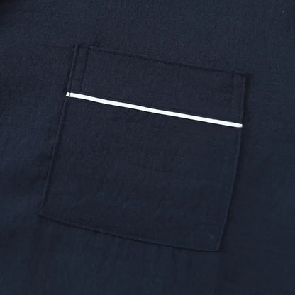 Herr Pyjamas Set Lyx Oversized – Långärmad Enfargad Mjuk Plus Size Höst 2026, 10 Färger L–5XL