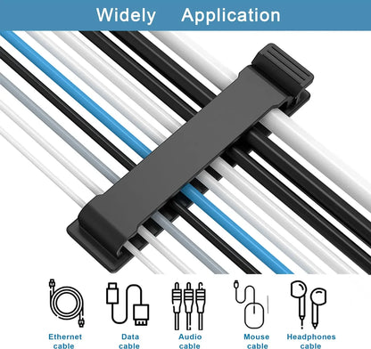 Cable Organizer Self Adhesive Cable Clips USB Cable Management Clamp Car Home Desk Wall Cord Holder Charging Wire Winder Manager