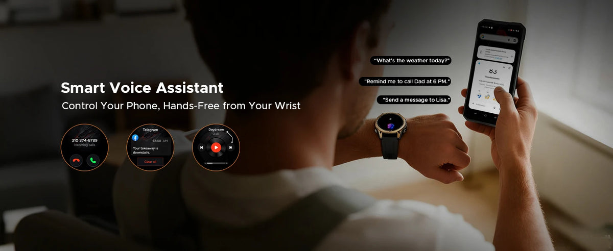 DOOGEE Anywise W1 AI Smart Watch GPS 1.43" AMOLED Display 24Hrs Health Monitoring 5ATM Water Resistance Waterproof Sport Watch