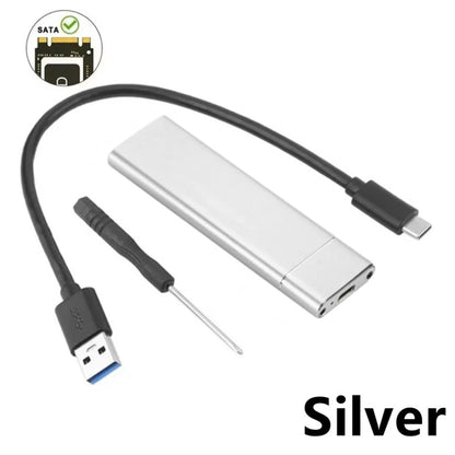 M.2 SSD Case M.2 HDD Enclosure Case Hard Drive Box B&M Keys External Hard Drive Box USB C Interface Support SATA & NGFF Protocol