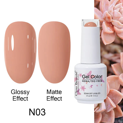 Clou Beaute Gel Nail Polish Neon Brown Royal Blue Red Green Pastal Nude Nail Art Varnishes Gel Lacquer Top Coat UV Gel Nail