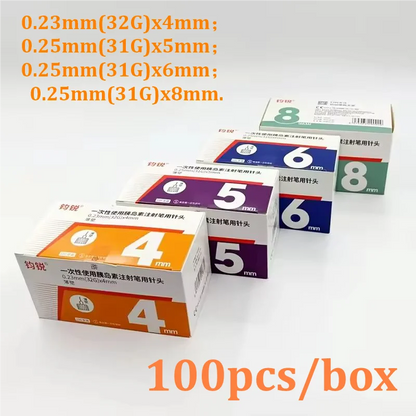 100PCS Magic Pen Tattoo Pen Needle  Insulin Cartridges Insulin Injection Pen Needle Individual Packaging Medical Aesthetics