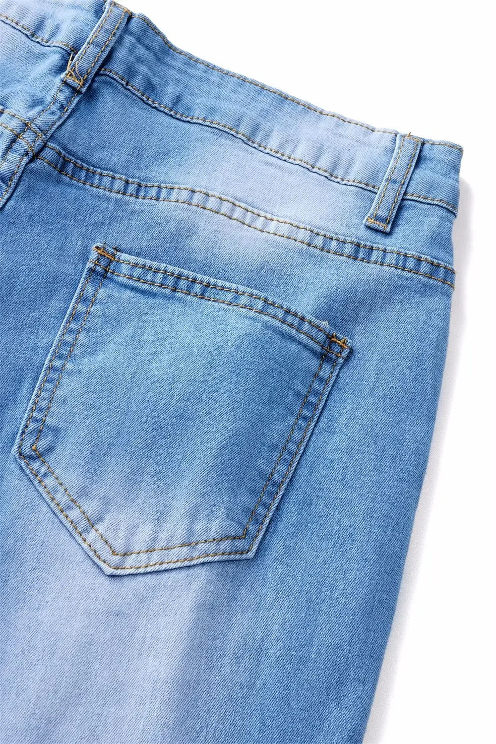 Flare Pants Jeans for Women Vintage Denims Stretch Mid Waist Washed Distressed Pockets Boot Cut 2025 Streetwear Skinny Trousers