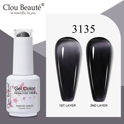 Clou Beaute Semi-transparent Jelly Color UV Gel Manicure Gel Nail Nail Supplies For Professionals Semi-permanent Varnish 15ml