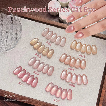 1-12pcs SHAKA Autumn Tanhua Cat Eye Pink Transparent Color Gel Nail Polish 2026 New Simple And Generous Halloween Nail Gel