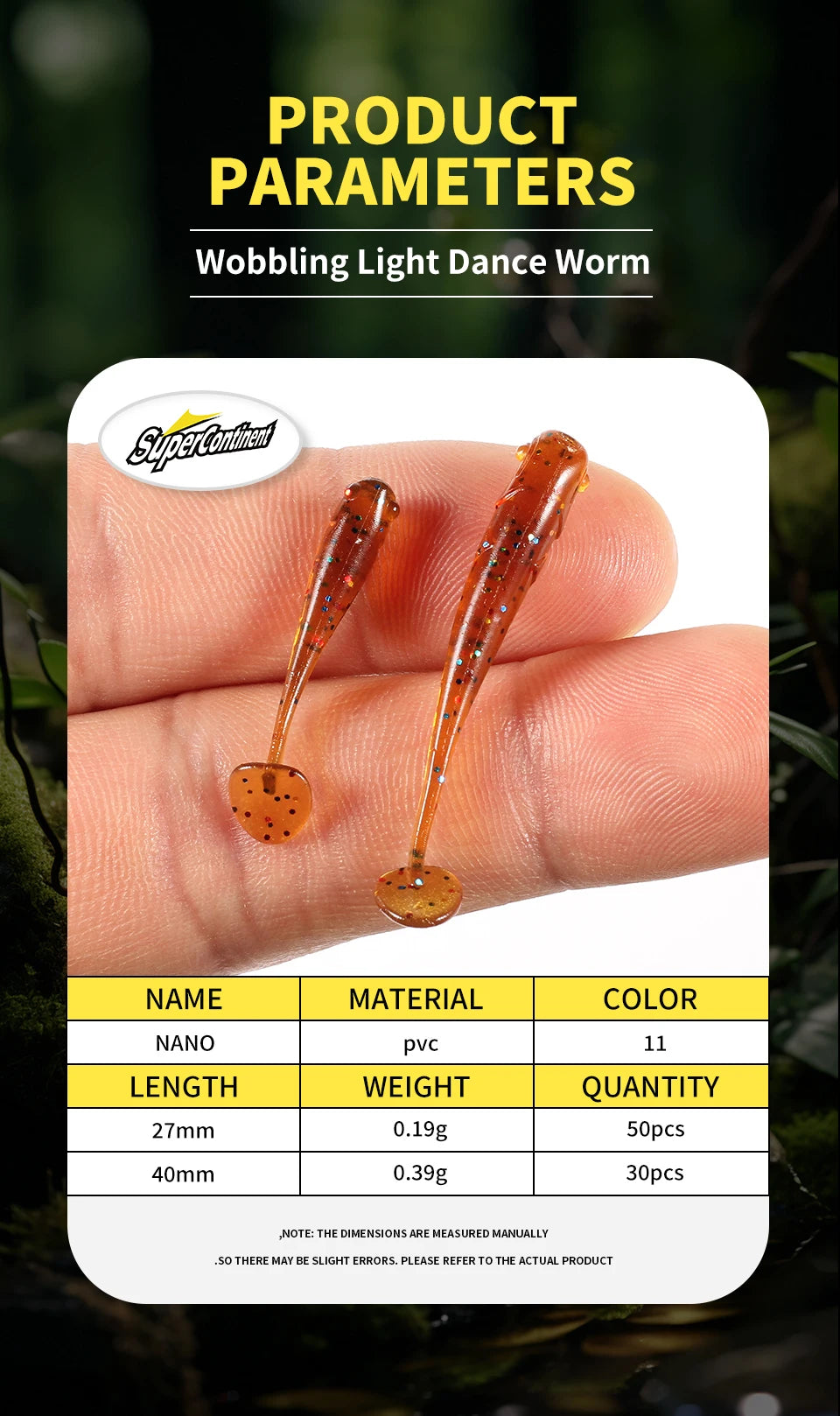 Supercontinent soft bait new minnow 4cm/30pcs 2.7cm/50pcs fishing lures sinking tremor bait Soft Fishing Lure Fishy Worms lure