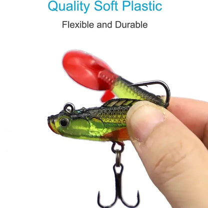6PCS Wobblers Artificial Baits Fishing Tackle Soft Silicone Bait For Sea Bass Spoon Pike Carp Fishing Lures Swimbait