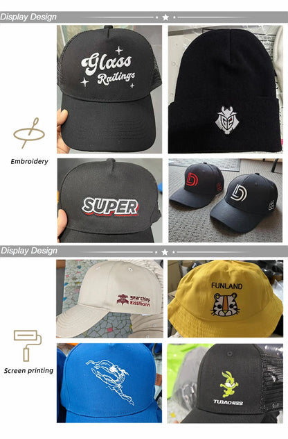 XD Professional Custom Design Printed or Embroidered Logo Name Letters For Men's T Shirts Baseball Caps Women Dad Hats Snapback