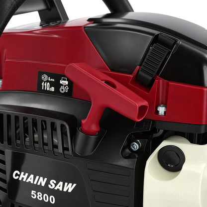 Motorsåg 58cc 2,4kW 50cm – Bensindriven Lågvibration Vedhuggning Skogsavverkning Trädgård DIY Med Verktygsväska & Handskar 2026