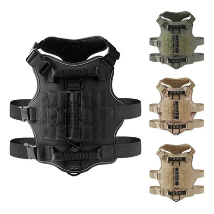 Taktisk Hundsele – Stötdämpande & Explosionssäker, M–XL, Army Green/Khaki/Camo/Svart