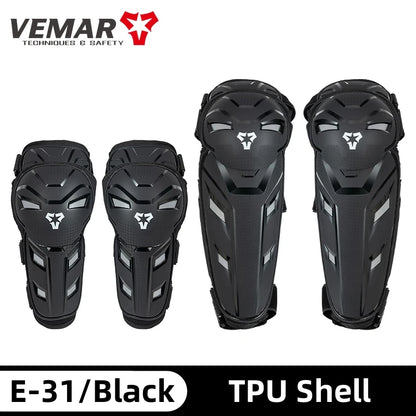 Motocross Knee Pads & Elbow Pads Set Adult Black Pink Leg And Elbow Protective Gear for Dirt Bike Motorcycle For Riding M-L
