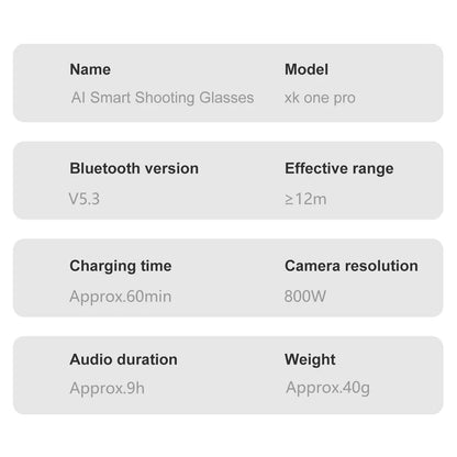 Xiaomi Upgrade Smart AI Glasses 800W HD 8K Shooting Camera Photo Video Voice Call Translation Bluetooth AI Motorcycle Glasses