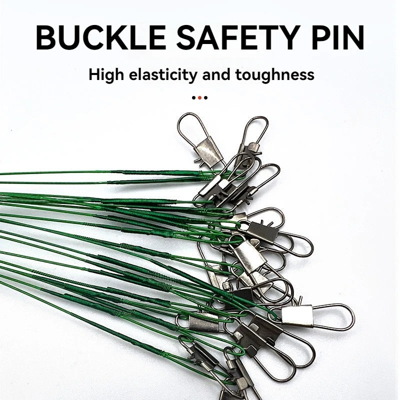 Lure Front Wire Anti Bite Fishing Line Steel Leader With Swivel Accessory Lead Core Offshore Angling Sea Snap Fishhook Tool