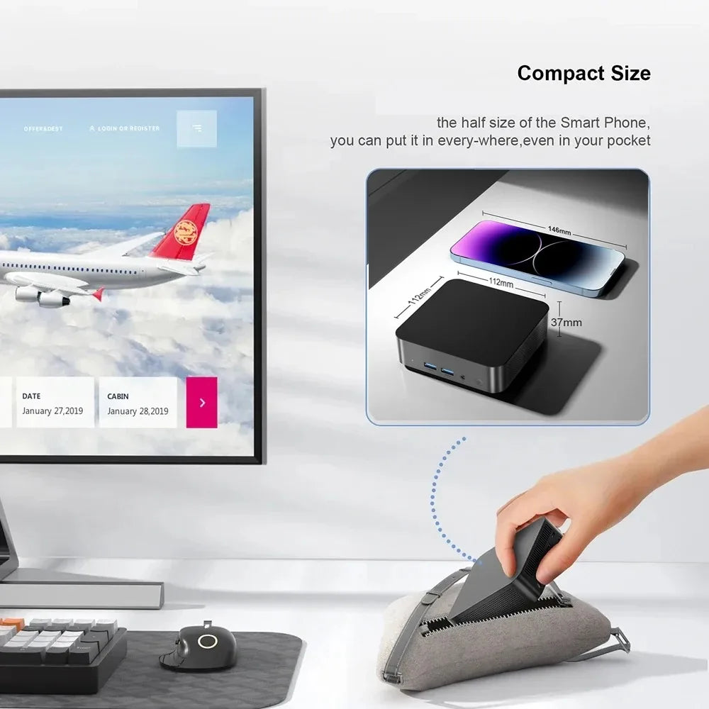 3 Screen Display Mini Host Windows 11 Mini Pc Intel Core I9 10980HK Mini PC Computer 16/32GB RAM 1TB/2TB SSD Wifi 6 BT5.2 4K HD