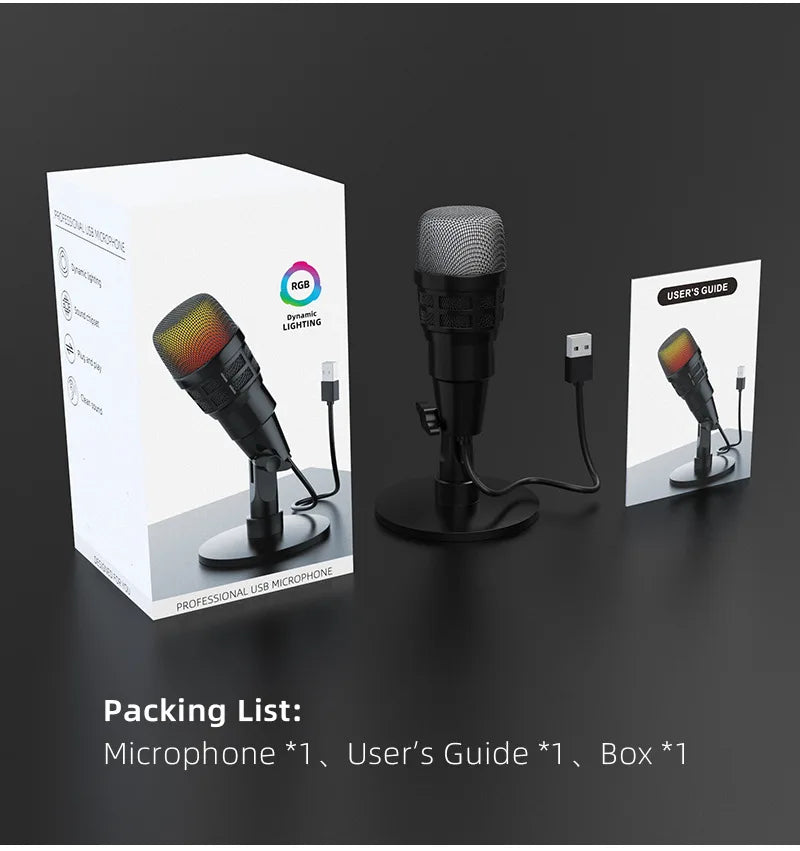Basix USB-kondensatormikrofon för streaming och podd