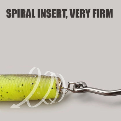 9KM 5-10Pcs Ewg Hook Weighted with Screw 2g~9g Worm Soft Lure Hook for Bass Saltwater Freshwater