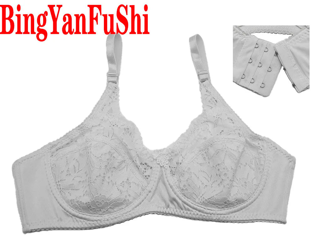 Sexy Lace Women Bra Top Full Cup Minimizer Floral Large Chest Big Bust Bh Thin Padded Cotton Bralette Underwire Push Up Bras C27