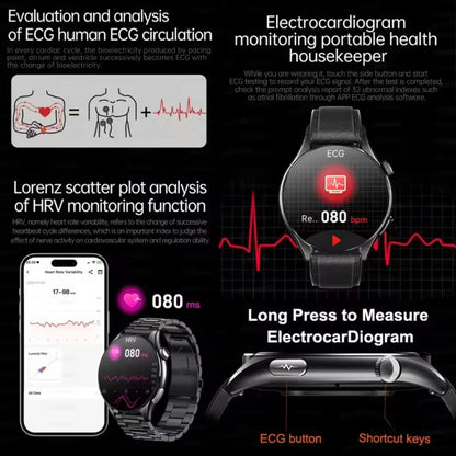 Sapphire Smartklocka 2026 – NFC, ECG+PPG, Blodsyre, Urinsyra, Blodtryck, 1,56" AMOLED, iPhone & Android