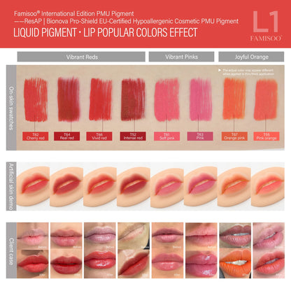 FAMISOO 5ML Permanent Makeup Pigment Tattoo Lips Tattoo Inks Eyebrows Eyeliners Pigments Microblading Pigment Tattoo Pigments