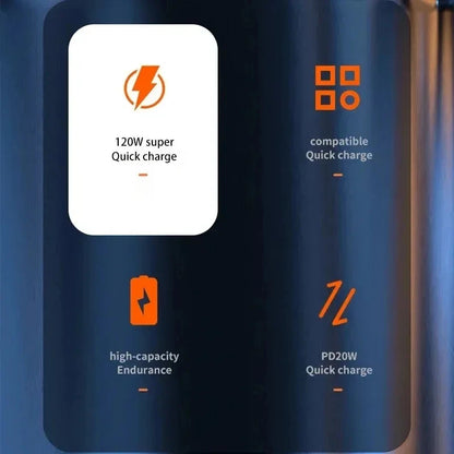 Lenovo 140W Power Bank 200000mAh Large Capacity Super Fast Charging Digital Display For iPhone Samsung Emergency Power Battery