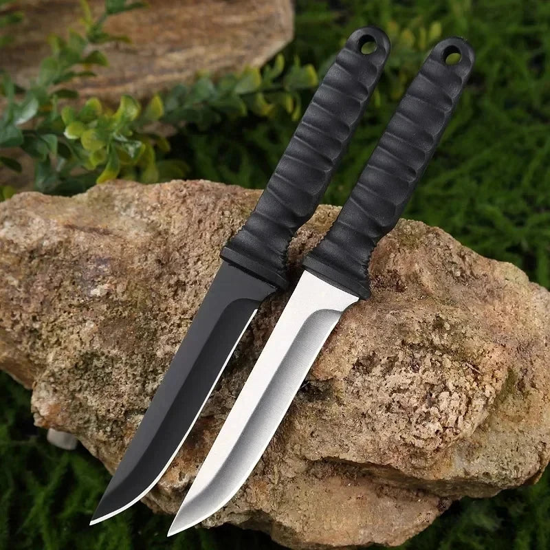Outdoor Knife With Sharp And High-Hardness Blade For Cutting Ropes. Portable Camping Knife. Compact Straight Knife. Versatile Mu